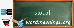WordMeaning blackboard for stocah